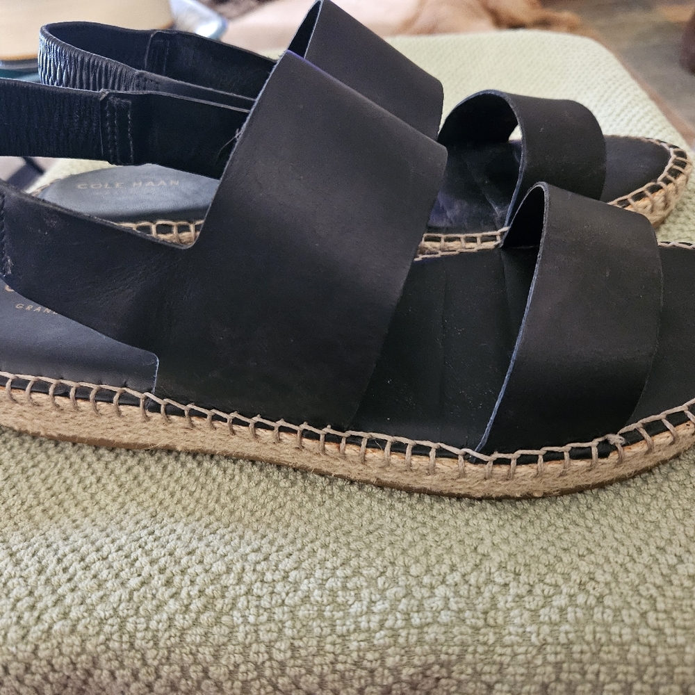 Cole Hahn Black Espadrilles Size 10